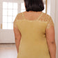 Lovely Lace Tee In Yellow