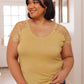 Lovely Lace Tee In Yellow