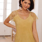 Lovely Lace Tee In Yellow