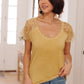Lovely Lace Tee In Yellow