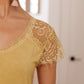Lovely Lace Tee In Yellow