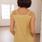 Lovely Lace Tee In Yellow