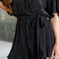 Lovely Life Plisse Romper in Black
