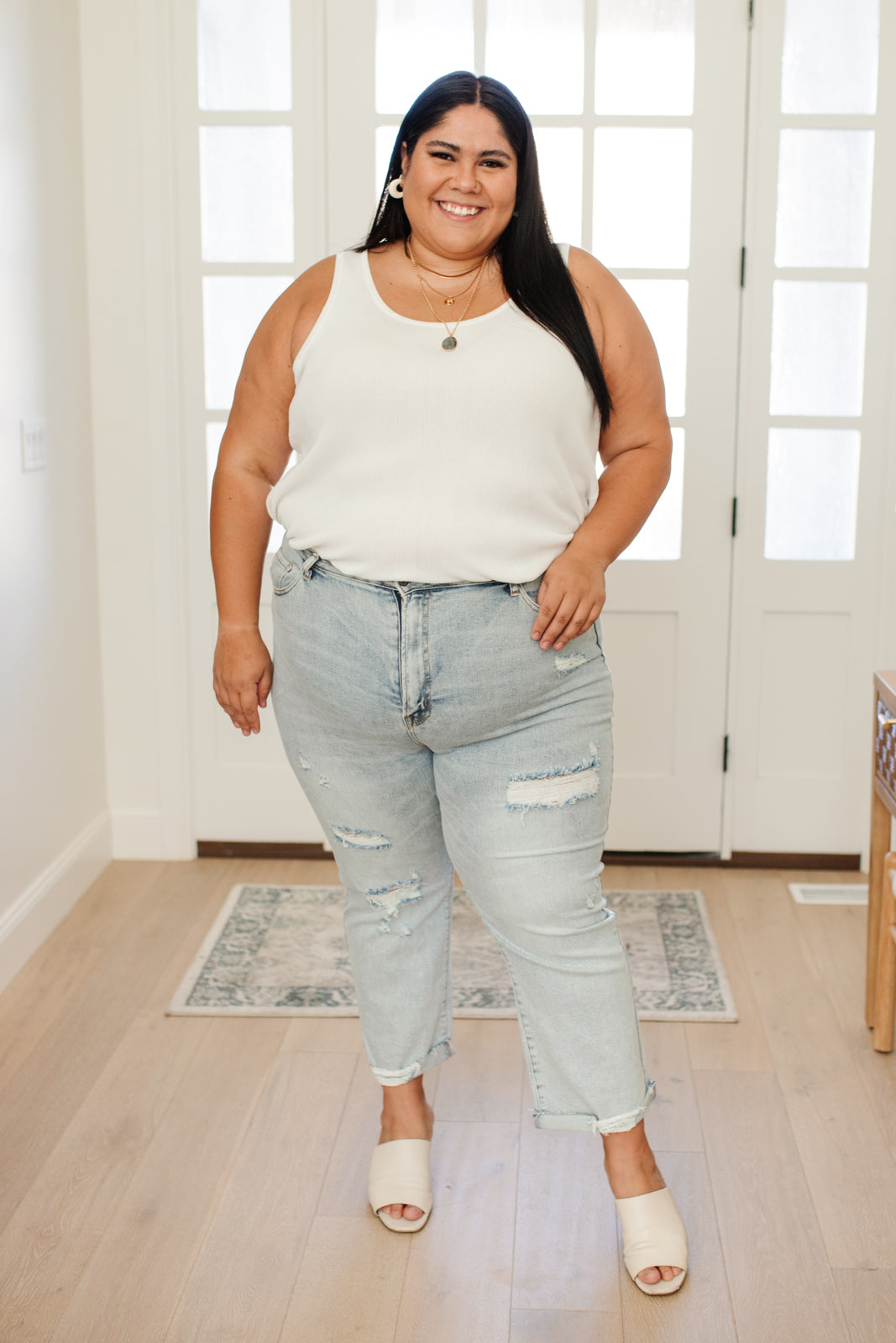 RISEN Love on Top Distressed Jeans