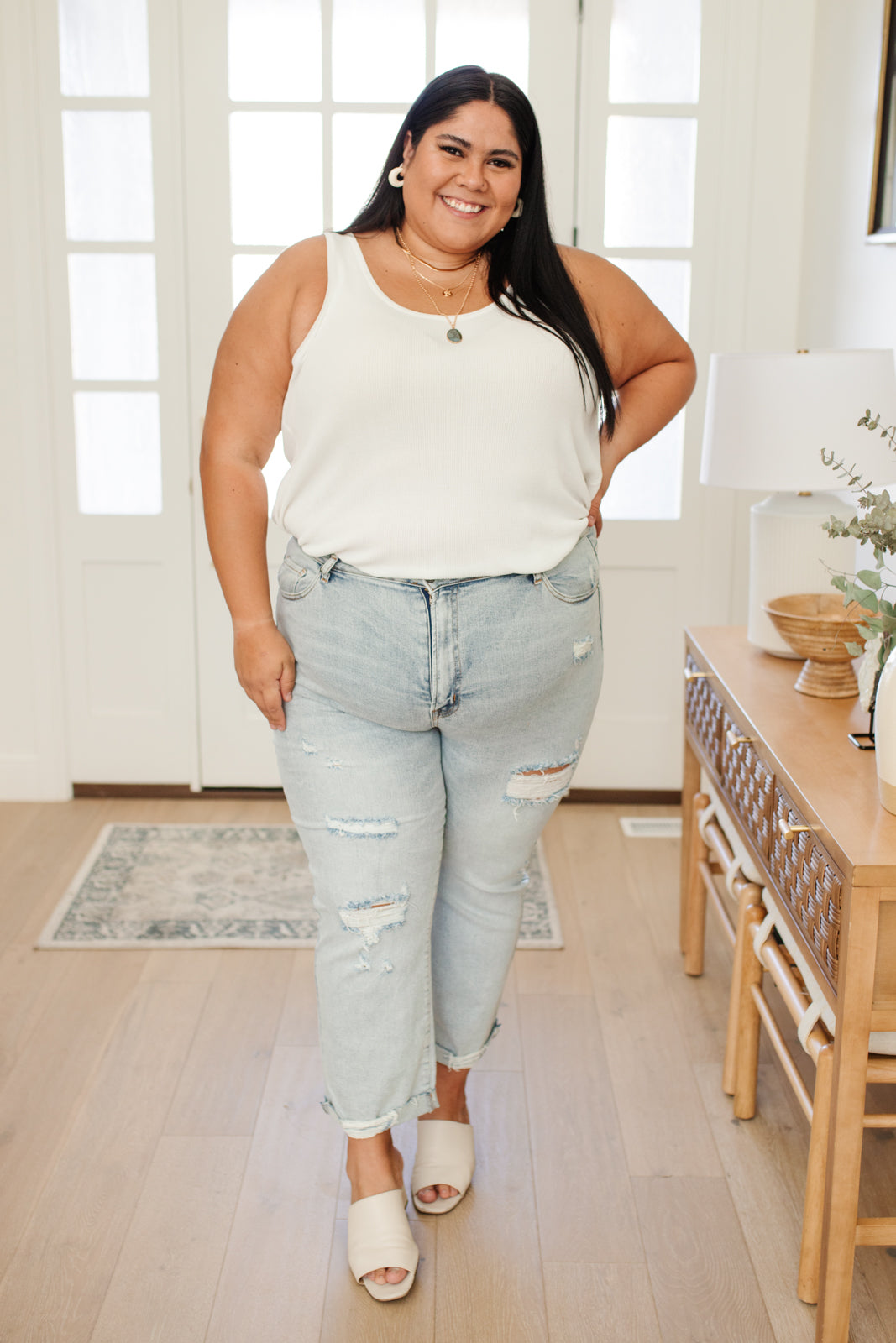 RISEN Love on Top Distressed Jeans