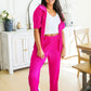 Low Key Perfect Plisse Set in Hot Pink