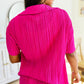 Low Key Perfect Plisse Set in Hot Pink