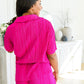 Low Key Perfect Plisse Set in Hot Pink