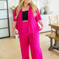 Low Key Perfect Plisse Set in Hot Pink