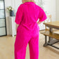 Low Key Perfect Plisse Set in Hot Pink