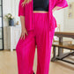 Low Key Perfect Plisse Set in Hot Pink