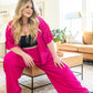 Low Key Perfect Plisse Set in Hot Pink