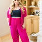 Low Key Perfect Plisse Set in Hot Pink