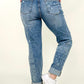 Judy Blue Paisley Print Boyfriend Jeans