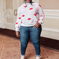 Luscious Lips Top in White