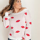 Luscious Lips Top in White