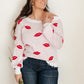 RACK SALE Luscious Lips Top in White - SMALL