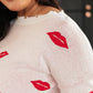 RACK SALE Luscious Lips Top in White - SMALL