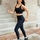 Lux & Plush Sports Bra in Onyx