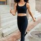 Lux & Plush Sports Bra in Onyx