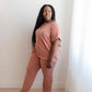 Luxurious Loungewear Joggers In Terracotta