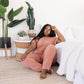 Luxurious Loungewear Top In Terracotta