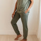 Luxurious Loungewear Joggers In Olive