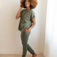 Luxurious Loungewear Joggers In Olive