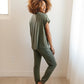Luxurious Loungewear Top In Olive