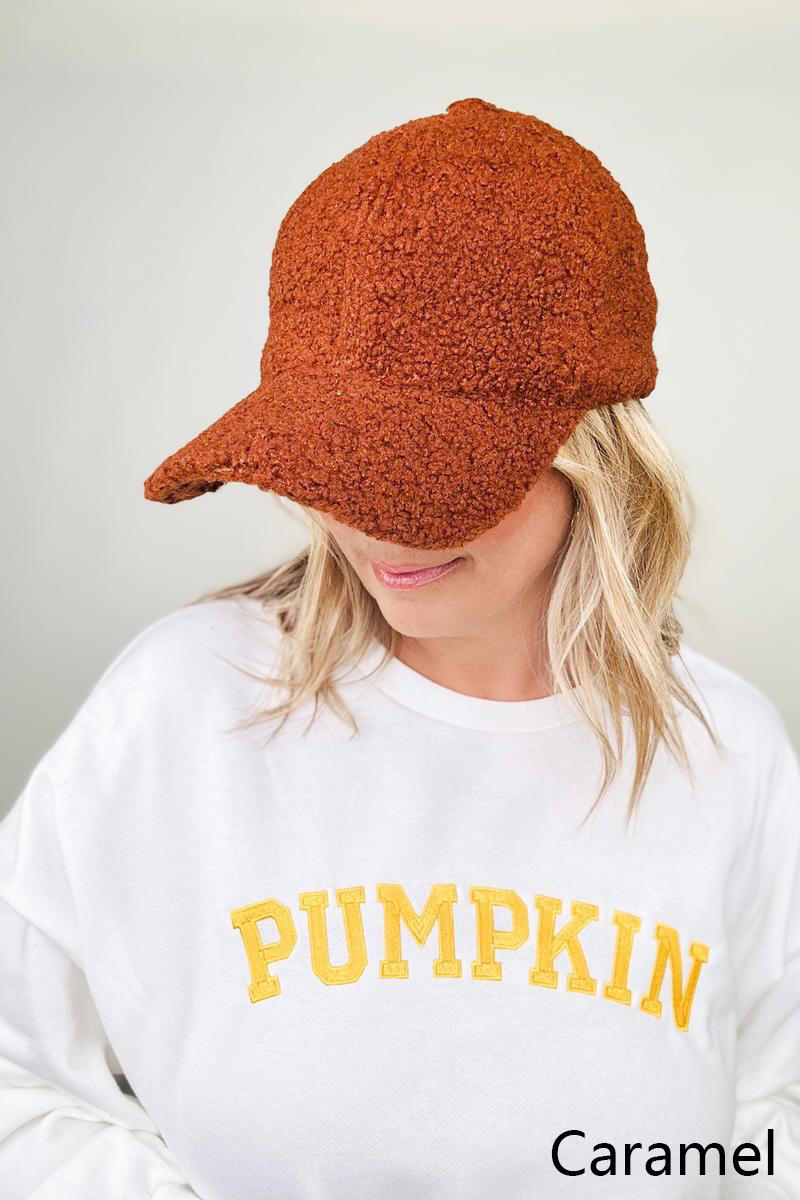 Teddy Fleece Baseball Cap - Multiple colors