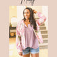 Corey Button Up Top in Fuchsia