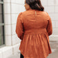 Madeline Polkadot Top in Camel
