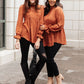 Madeline Polkadot Top in Camel