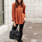 Madeline Polkadot Top in Camel