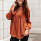 Madeline Polkadot Top in Camel
