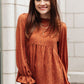 Madeline Polkadot Top in Camel