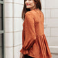 Madeline Polkadot Top in Camel