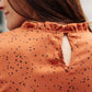 Madeline Polkadot Top in Camel