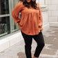 Madeline Polkadot Top in Camel
