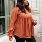 Madeline Polkadot Top in Camel