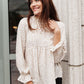 Madeline Polkadot Top in Ivory