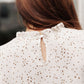 Madeline Polkadot Top in Ivory