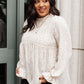 Madeline Polkadot Top in Ivory