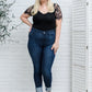 Judy Blue Maeve Mid-Rise Dark Wash Cuffed Skinny