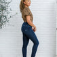 Judy Blue Maeve Mid-Rise Dark Wash Cuffed Skinny