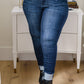 Judy Blue Maeve Mid-Rise Dark Wash Cuffed Skinny