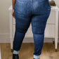 Judy Blue Maeve Mid-Rise Dark Wash Cuffed Skinny