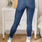 Judy Blue Maeve Mid-Rise Dark Wash Cuffed Skinny