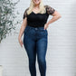 Judy Blue Maeve Mid-Rise Dark Wash Cuffed Skinny