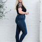 Judy Blue Maeve Mid-Rise Dark Wash Cuffed Skinny